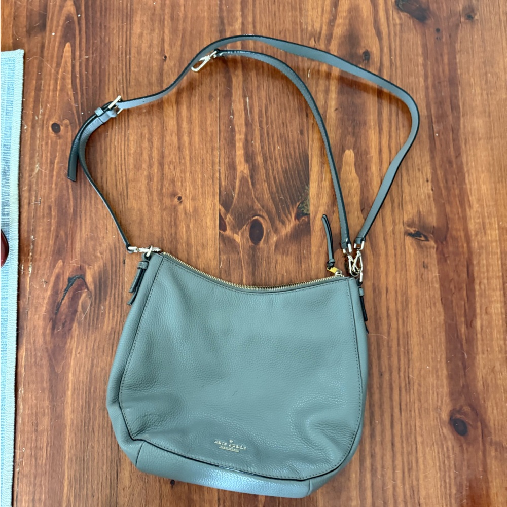 Kate spade Stylish Gray Leather Crossbody Bag